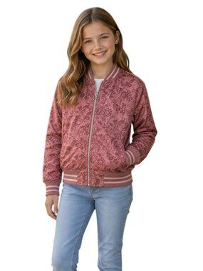 Urban Republic Pink Printed Girl Jacket, M (10/12)